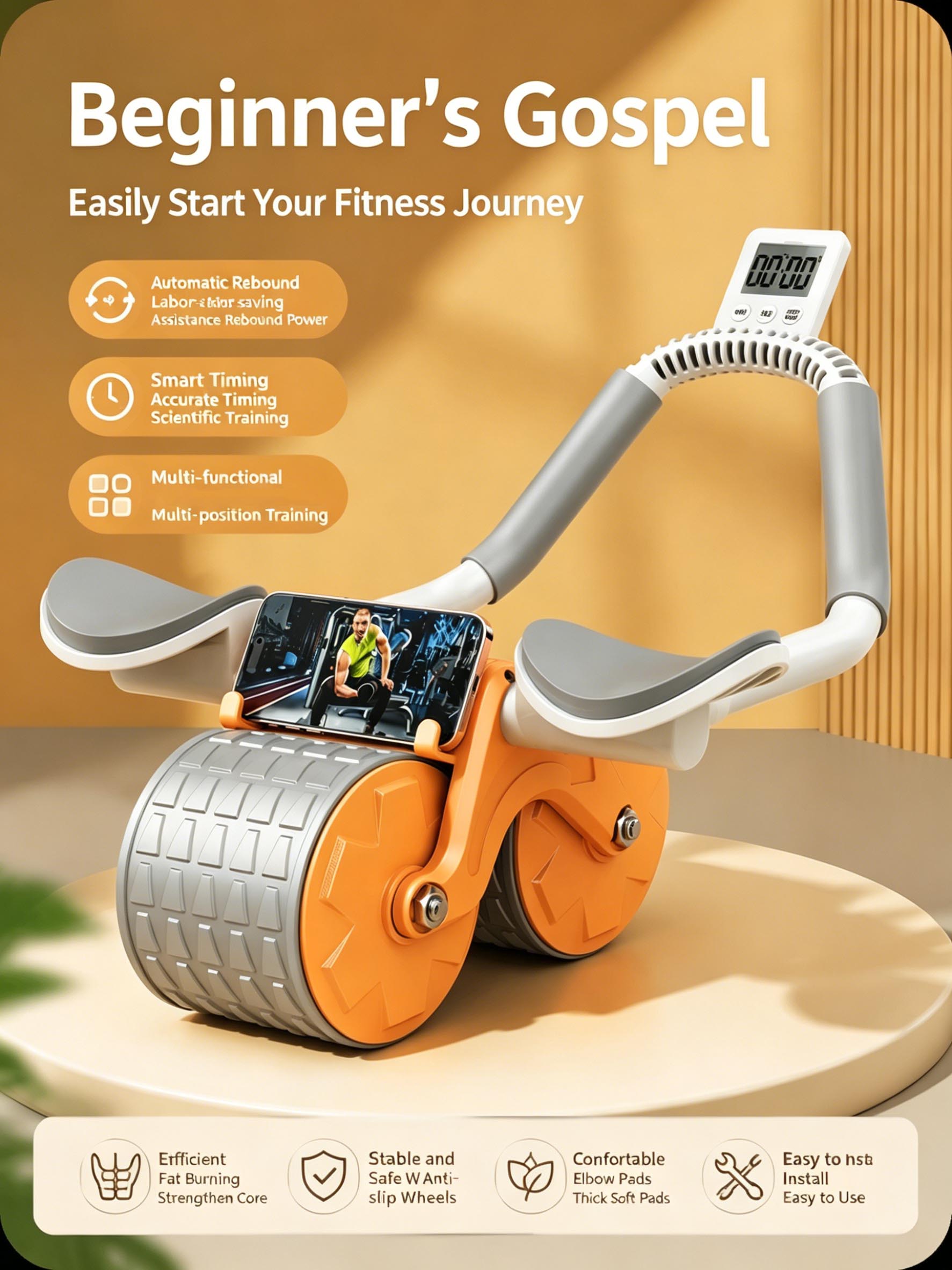 Ab Roller Wheel With Elbow Support - Supporto per Gomito con Ruota Addominale